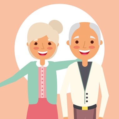 Büyükanne ve büyükbaba günü kartı.