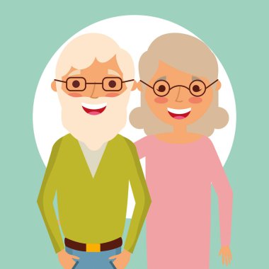 Büyükanne ve büyükbaba günü kartı.