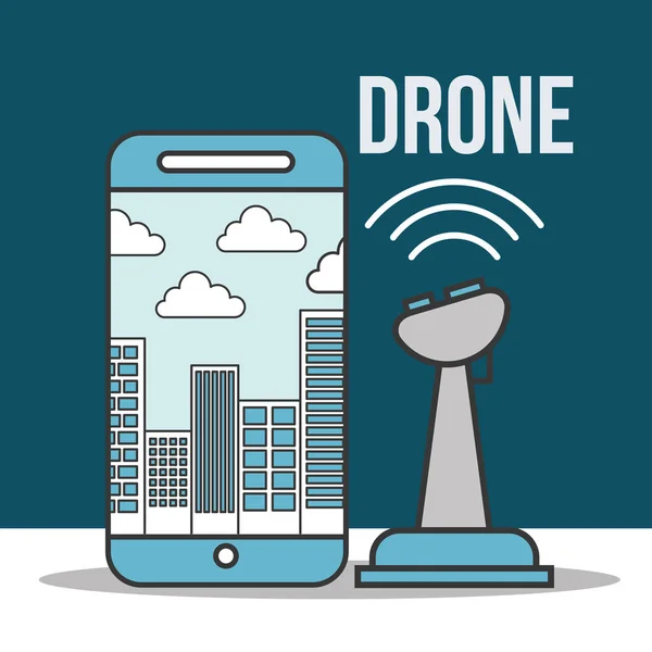 Drohnen-Technologie futuristisch — Stockvektor