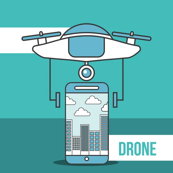 Drone technology futuristic — Stock Vector