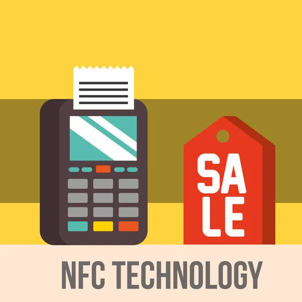 Tecnologia de pagamento nfc — Vetor de Stock