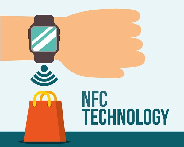 Nfc 支付技术 — 图库矢量图片