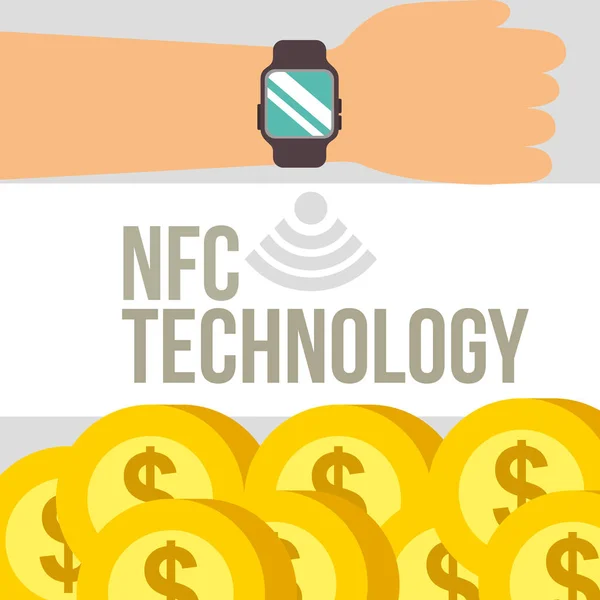 Nfc 決済技術 — ストックベクタ