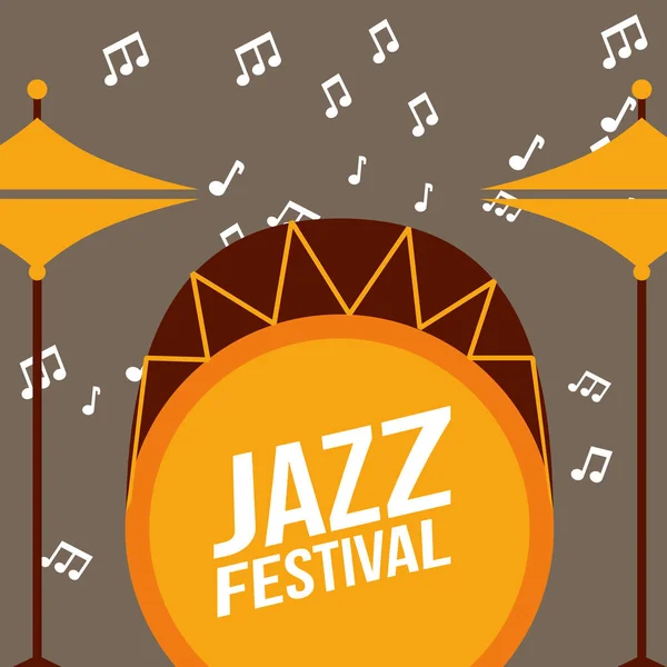 Affiche du festival Jazz — Image vectorielle