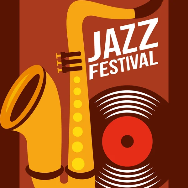 Cartel del festival de jazz — Vector de stock