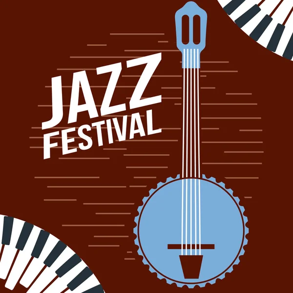 Manifesto del festival jazz — Vettoriale Stock