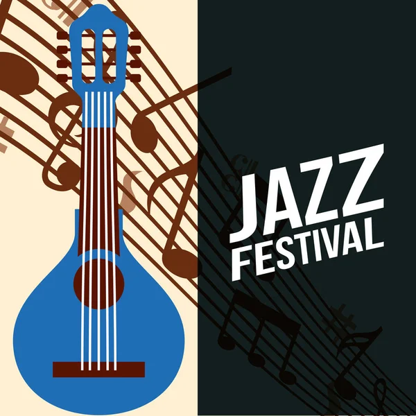 Manifesto del festival jazz — Vettoriale Stock