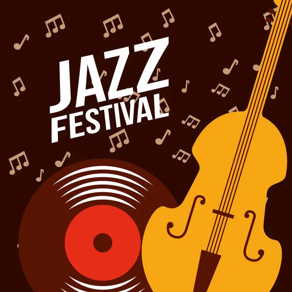 Affiche du festival Jazz — Image vectorielle