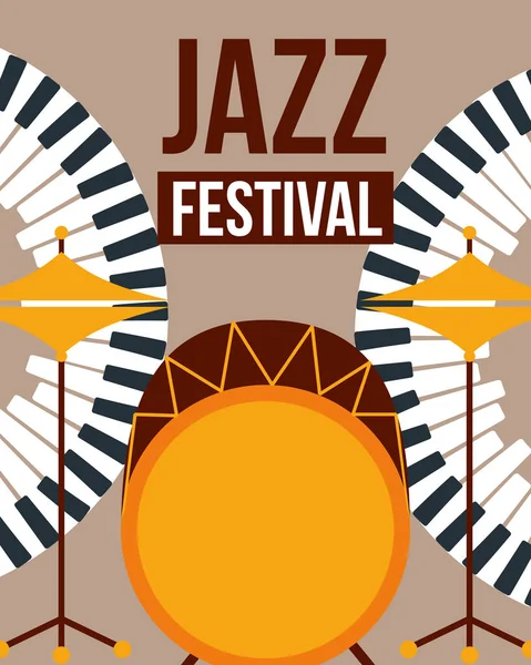 Instrumentos do festival de jazz —  Vetores de Stock