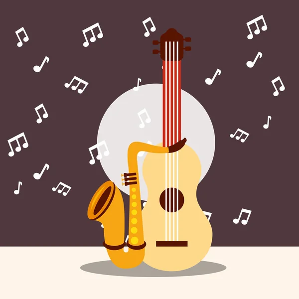 Instrumentos del festival de jazz — Vector de stock