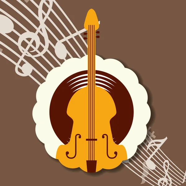 Jazz festival instruments — Stock Vector