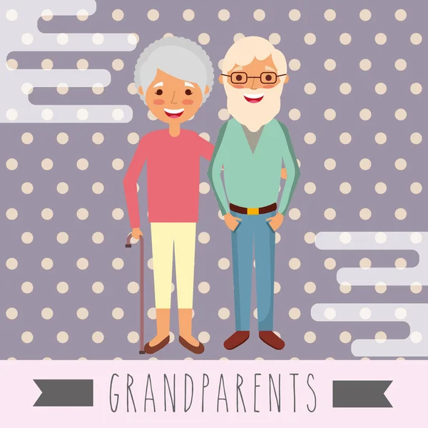 Cartão do dia dos avós — Vetor de Stock