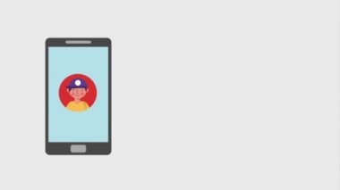 Smartphone ve insanlar konuşma balonu döndürme