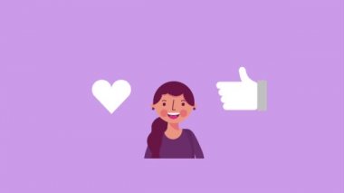 takipçileri medya seviyorum kadın avatar el seviyor