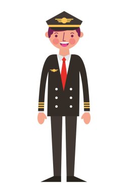 ticari uçak pilot üniformalı