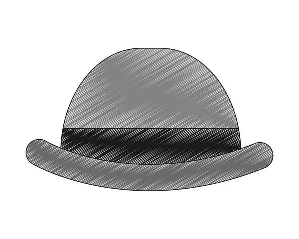 Caballero sombrero aislado icono — Vector de stock