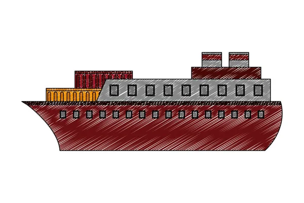 Barco navio ícone isolado —  Vetores de Stock