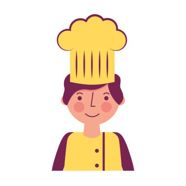 Şef adam profesyonel çalışan portre vektör çizim