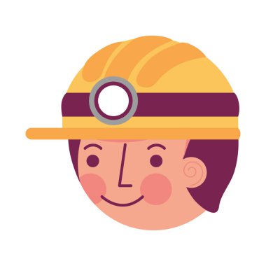 adam madenci kask yüz karakter