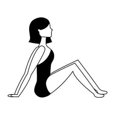 Mayo sideview güzel kadın