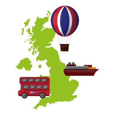 Büyük Britanya ile set simgeleri göster