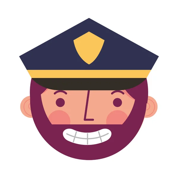 Poliziotto in uniforme carattere — Vettoriale Stock