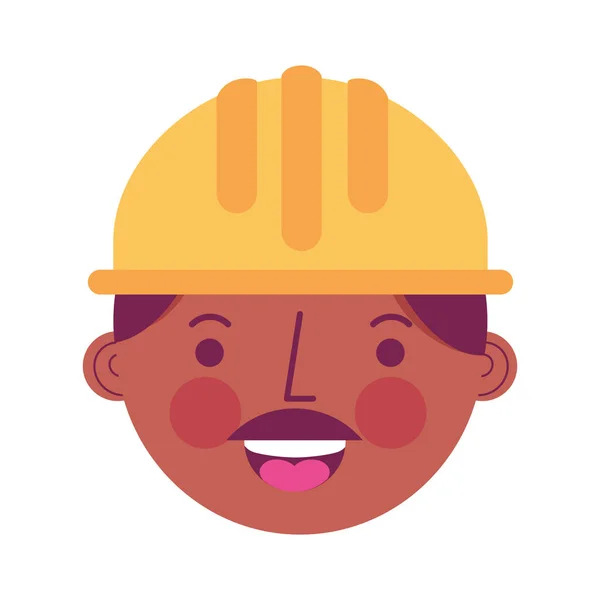 Obrero constructor con casco — Vector de stock