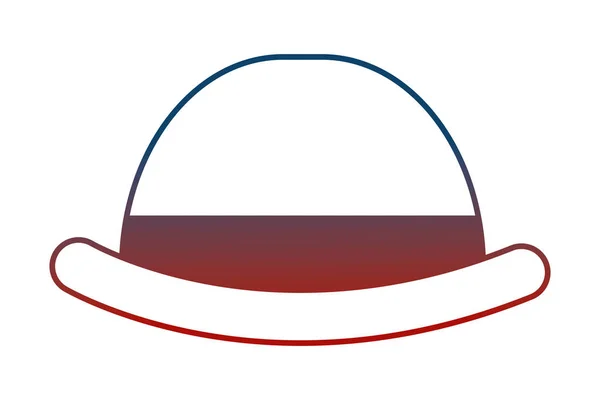 Chapeau melon anglais accessoire élégant — Image vectorielle