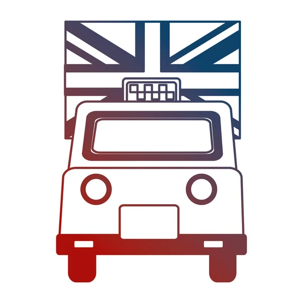 Taxi cab transport england flag — Stock Vector