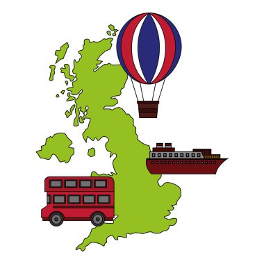 Büyük Britanya ile set simgeleri göster