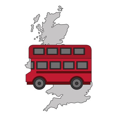 Büyük Britanya'nın otobüs simge ile göster