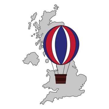 Büyük Britanya balon hava sıcak simge ile göster