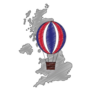 Büyük Britanya balon hava sıcak simge ile göster