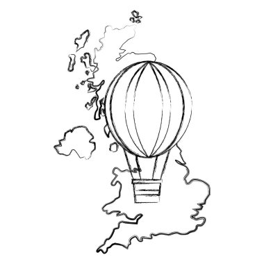 Büyük Britanya balon hava sıcak simge ile göster