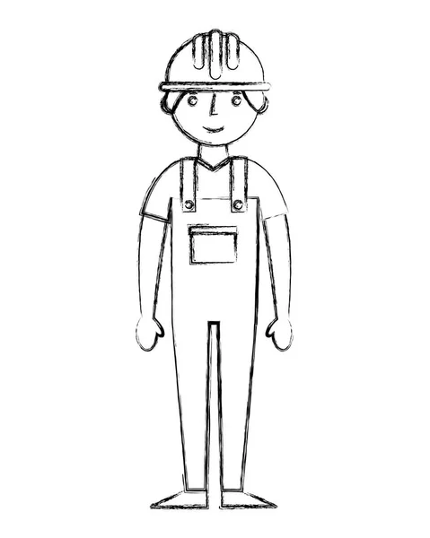 Bauunternehmer Avatar-Charakter — Stockvektor