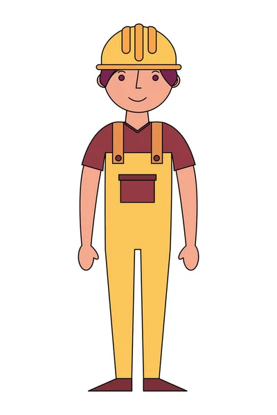 Construction builder avatar character — Stock Vector