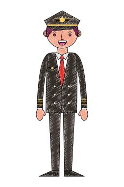 ticari uçak pilot üniformalı