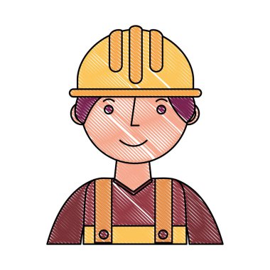 sarı tulum çalışan inşaat