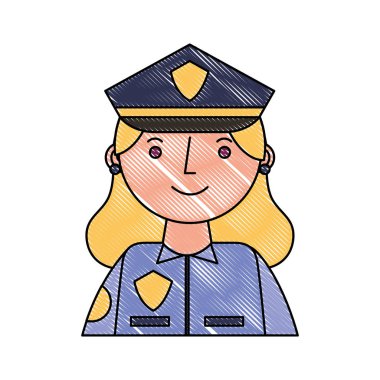 kadın polis memuru üniforma karakter