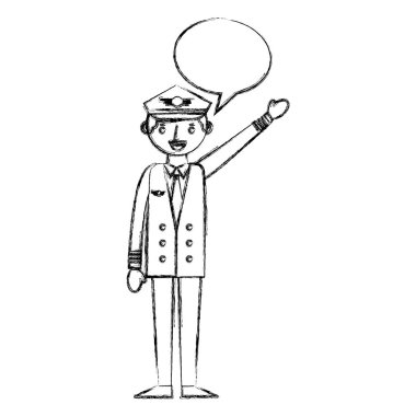 Uçak pilot ile konuşma balonu