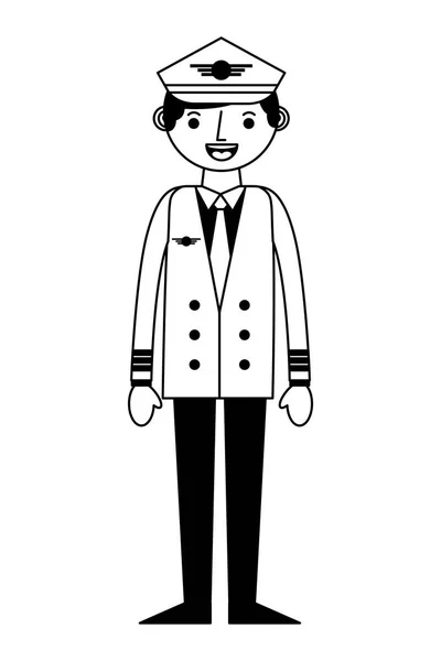 Pilote d'avion personnage avatar — Image vectorielle