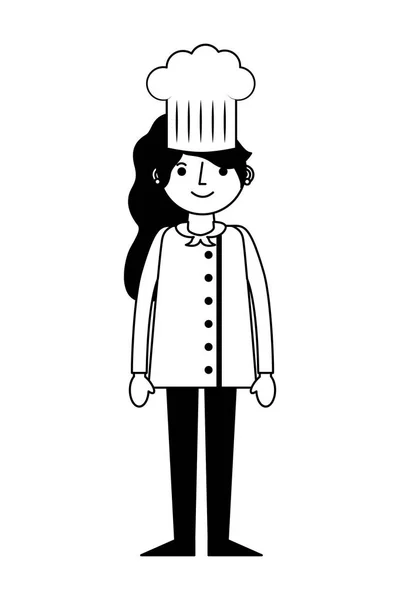 Restaurante feminino chef avatar personagem — Vetor de Stock