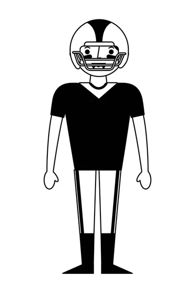 Personaje jugador de fútbol americano — Vector de stock