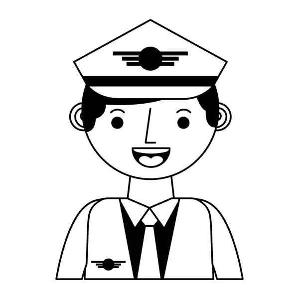 Letadlo pilotní avatar postava — Stockový vektor