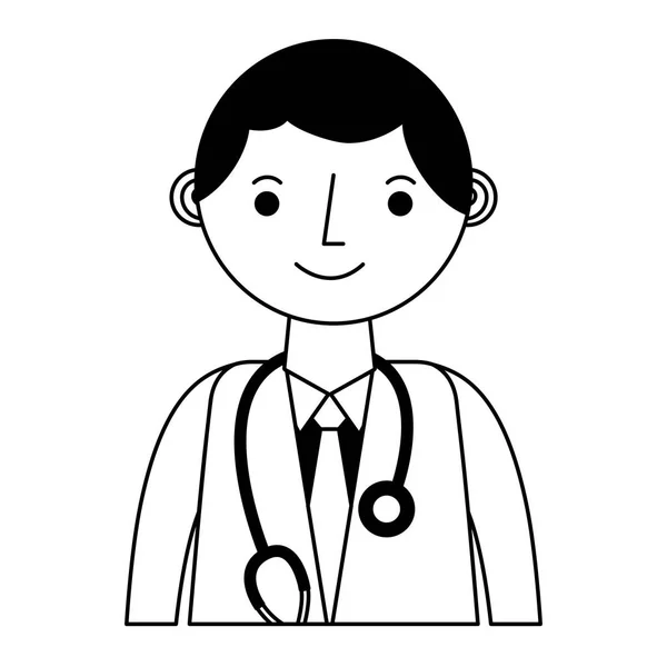 Medisinsk legens avatarkarakter – stockvektor