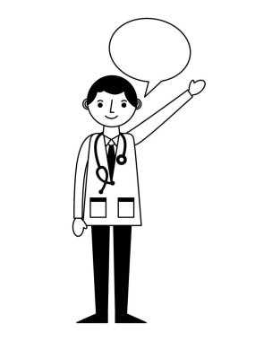 konuşma balonu ile tıp doktoru
