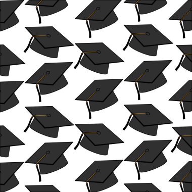 şapka mezuniyet desen arka plan