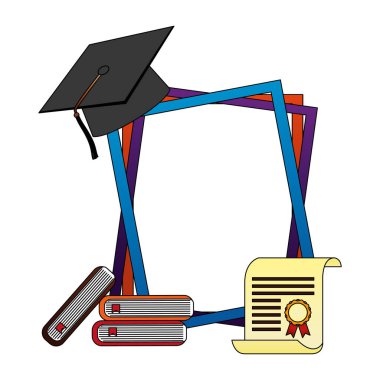 Mezuniyet çerçeve kümesi simgeleri ile
