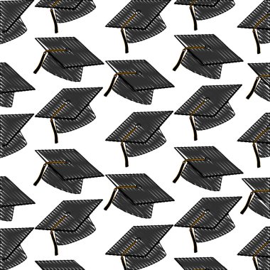 şapka mezuniyet desen arka plan