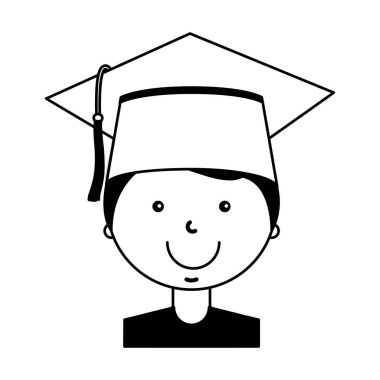 okullu çocuk mezuniyet şapka portre